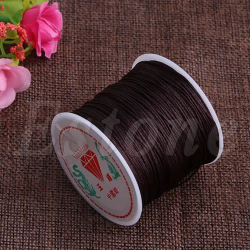 1 рулон 45 м х 0,8 мм нейлоновый китайский плетеный браслет макраме с узлом - Цвет: 9