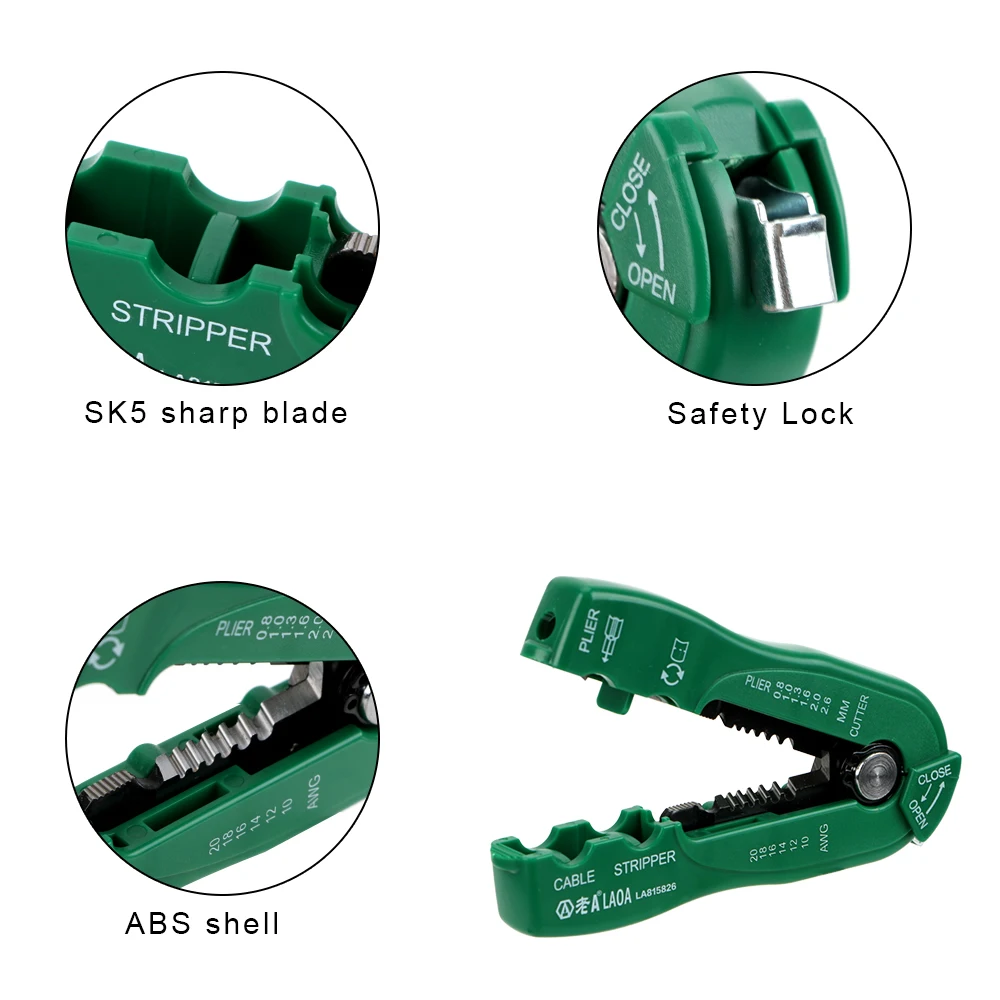 DIYWORK портативный подходит 0,8-2,6 мм резак для проводов для зачистки кабеля многофункциональные ручные инструменты для зачистки проводов обжимной инструмент