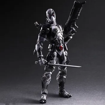

PLAY ARTS 25cm Marvel X-men Deadpool X-FORCE Grey PVC Action Figure Model Toys