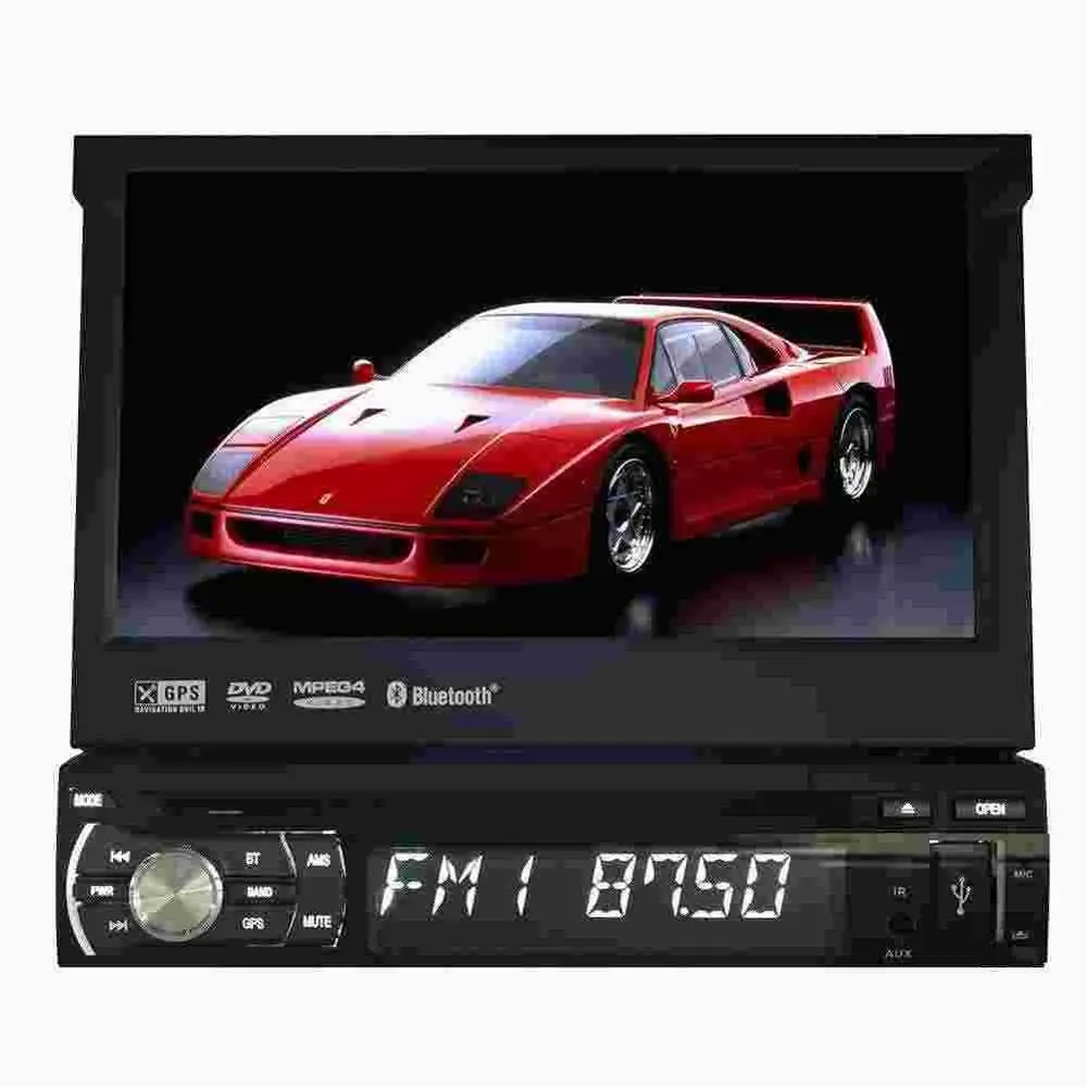 Perfect 7" 1 Din WCE Car DVD Player GPS Navigation Universal In-dash Detachable Front Panel Auto Radio Audio Stereo without TV Function 3