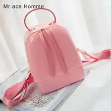 Candy Color Summer Jelly Backpacks Waterproof PVC School Bags Plastic Silicone Women Shoulder Bags Girls Backpack