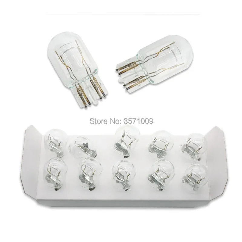 

Genuine part 10Pcs/lot headlight halogen for 12066 CP 12V 21/5W W3*16d W21/5W T20 bulb blake light width lamp