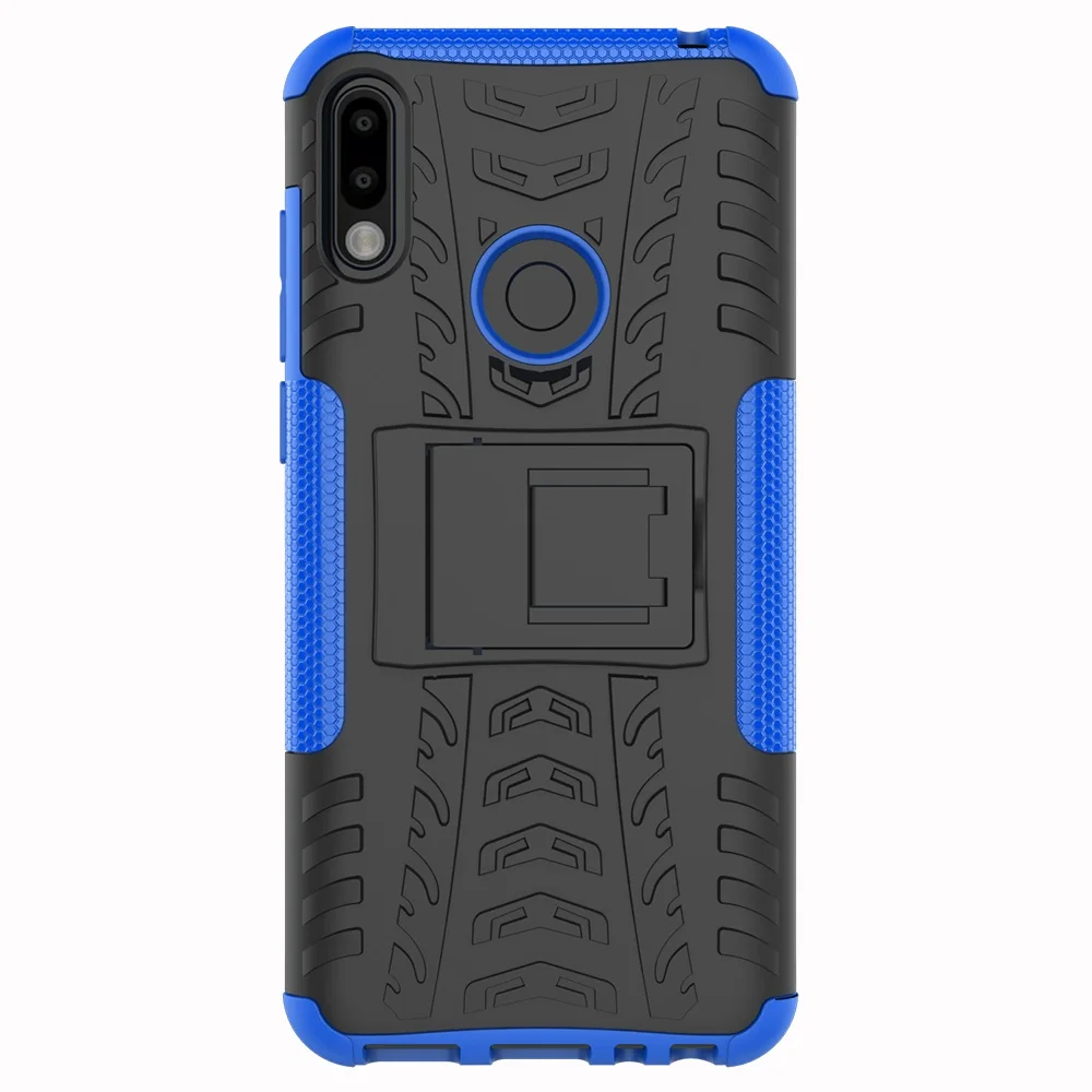 Синий Для Asus Zenfone Max Pro M2 ZB631KL чехол термополиуретан+ чехол из поликарбоната и силикона с подставкой Чехол-книжка чехол для Asus Max Pro M2 ZB631KL крышка - Цвет: Синий