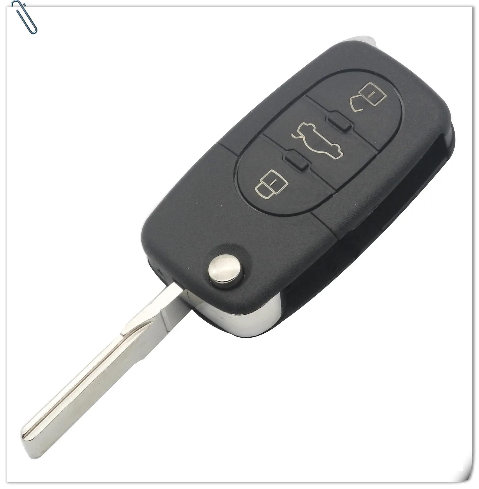 Jingyuqin заменить 2/3/4 кнопки флип ключа автомобиля чехол оболочка Fob для Audi TT A2 A3 A4 A6 A8 TT Quattro+ лезвие CR1620/CR2032 держатель