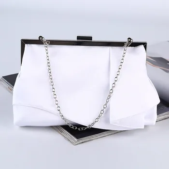 

Party Evening Bag Mantian Pleated Clutch Wedding Party Purse Evening Bag Black White Handbag 273