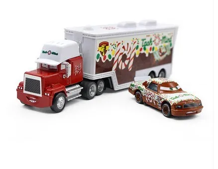 2PCS/SET Disney Pixar Cars 2 3 1:55 Diecast Alloy Metal Car Lightning McQueen Jackson Storm Mack Uncle Truck Model Car Kids Toy 19