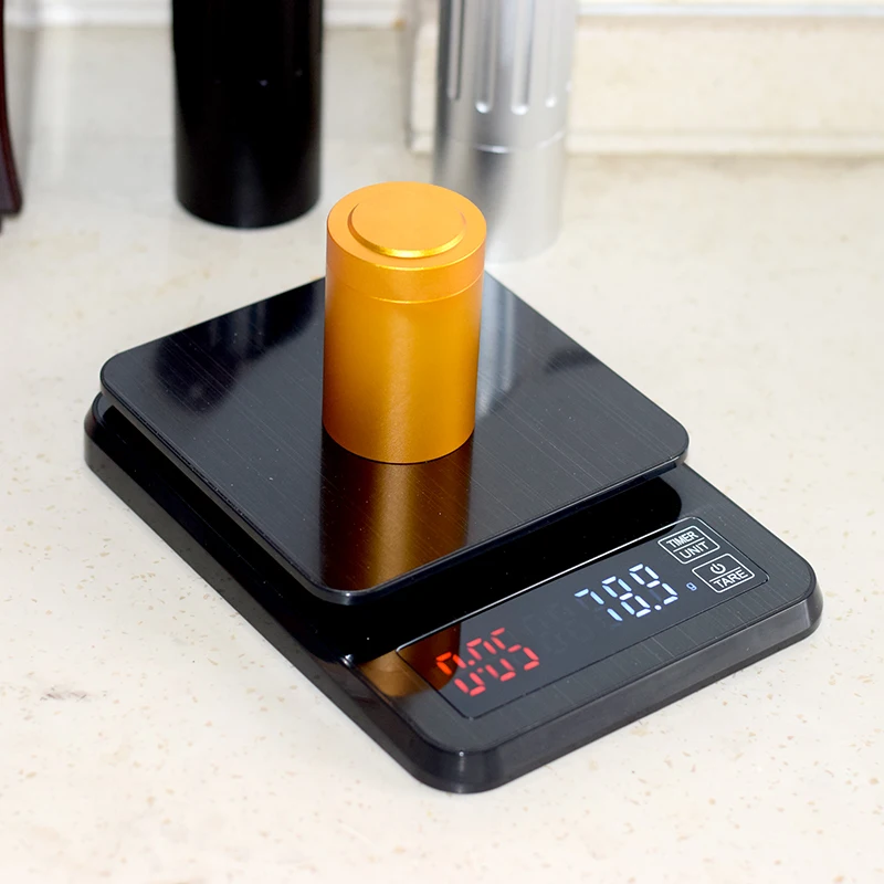 

household electric scale Portable 3kg/0.1g Drip Coffee Scale With Timer Electronic Digital Kitchen Scale High Precision