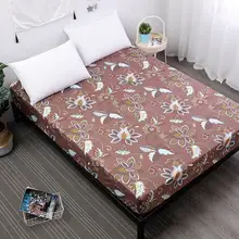 1 pieza de sábana ajustable estampada con flor de poliéster Vintage con banda elástica de goma cubierta de colchón profunda de 25cm ropa de cama duradera