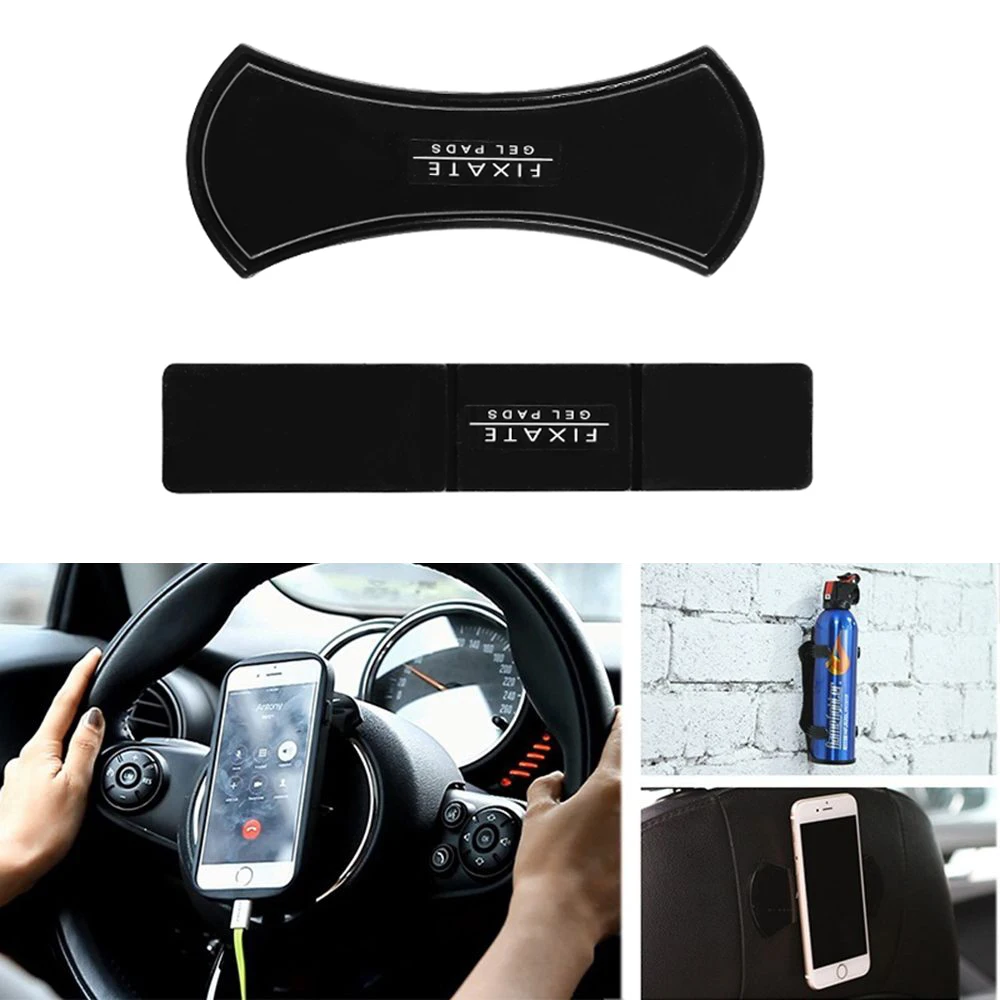 

2 Pcs Universal Car Bracket Rubber Nano Pad Sticker No Trace Mobile Phone Holder desktop Wall Pods Sticky Gel pad Phone Holder