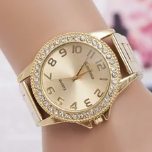 Nova famosa marca de Moda Relógios Em Aço Inoxidável Mulheres Relógio De Cristal De Luxo Senhoras Casuais relógio de Quartzo relógio de Pulso Relogios Feminino