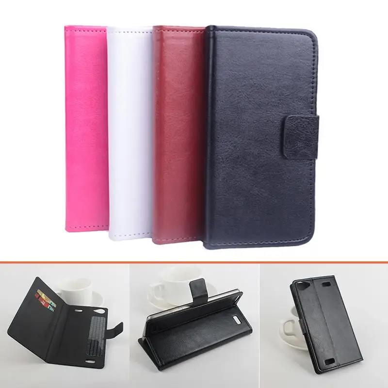 

Crazy Horse Leather Case For Intex i17 Retro Vintage Wallet Phone Cover Cases with Stand and Card Holder