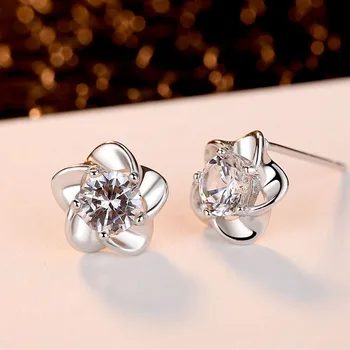 

Beiver Fashion Crown Zircon Inlaid Round Heart Stud Earrings Classic Fashion Earring For Women&Girl Gifts 2019 New Arrival