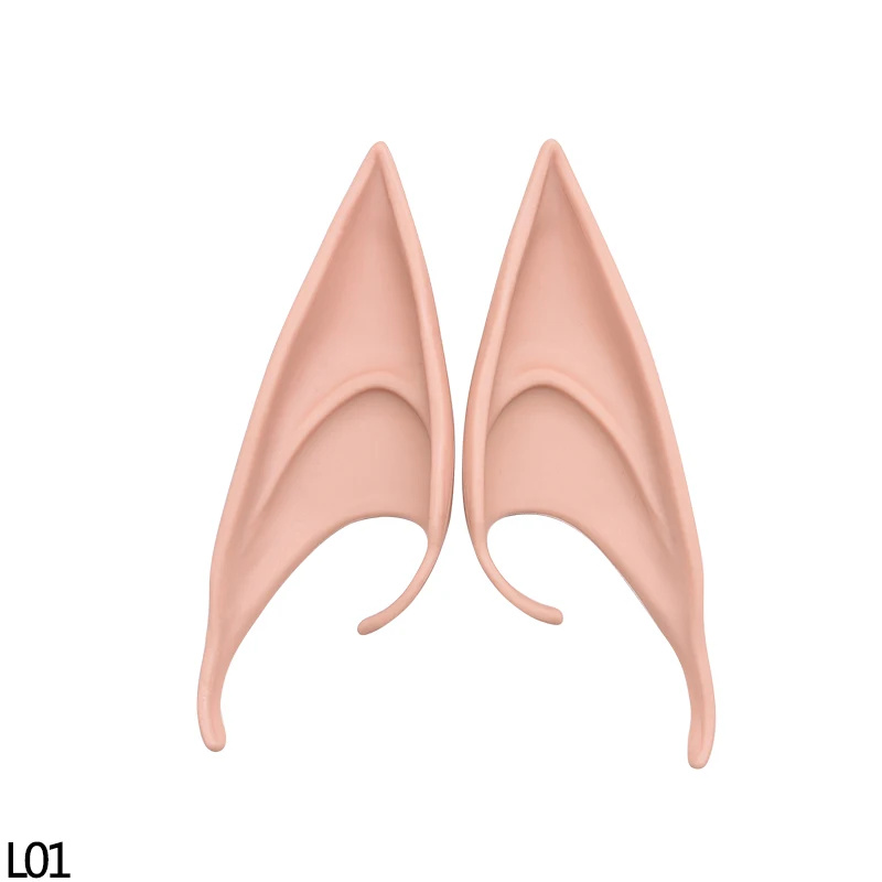 1pair Fake Soft Angel Elf Ears Simulation Ear Props Cosplay Elf Fairy Accessories For Halloween Christmas Event Party Decoration - Цвет: L01