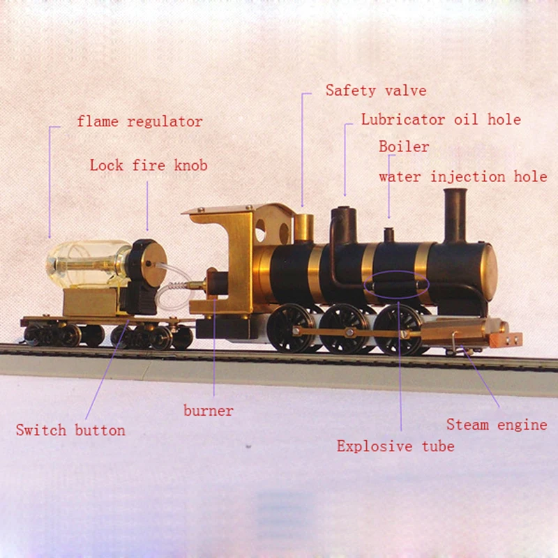 Паровой поезд модель паровой модель локомотива паровой привод HO пропорции живой паровой двигатель