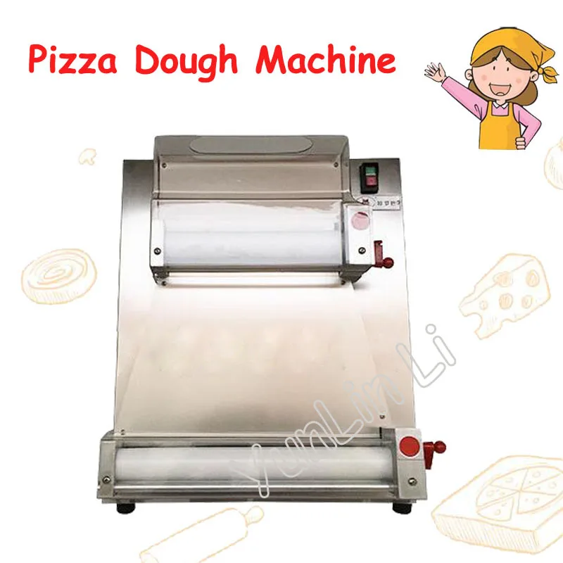 220V 3 15 Inch Pizza Dough Machine 370W Stainless Steel Pizza Bottom