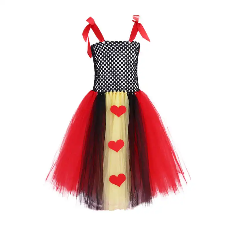 Hot Sale Halloween dress Elegant and elegant queen dress Kids Girls Infant Halloween Heart Tutu