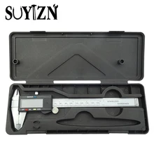 Cheap price SUYIZN Digital Vernier Caliper 150mm Stainless Steel Electronic Vernier Calipers LCD Paquimetro Micrometer Caliper Rule Gift Box