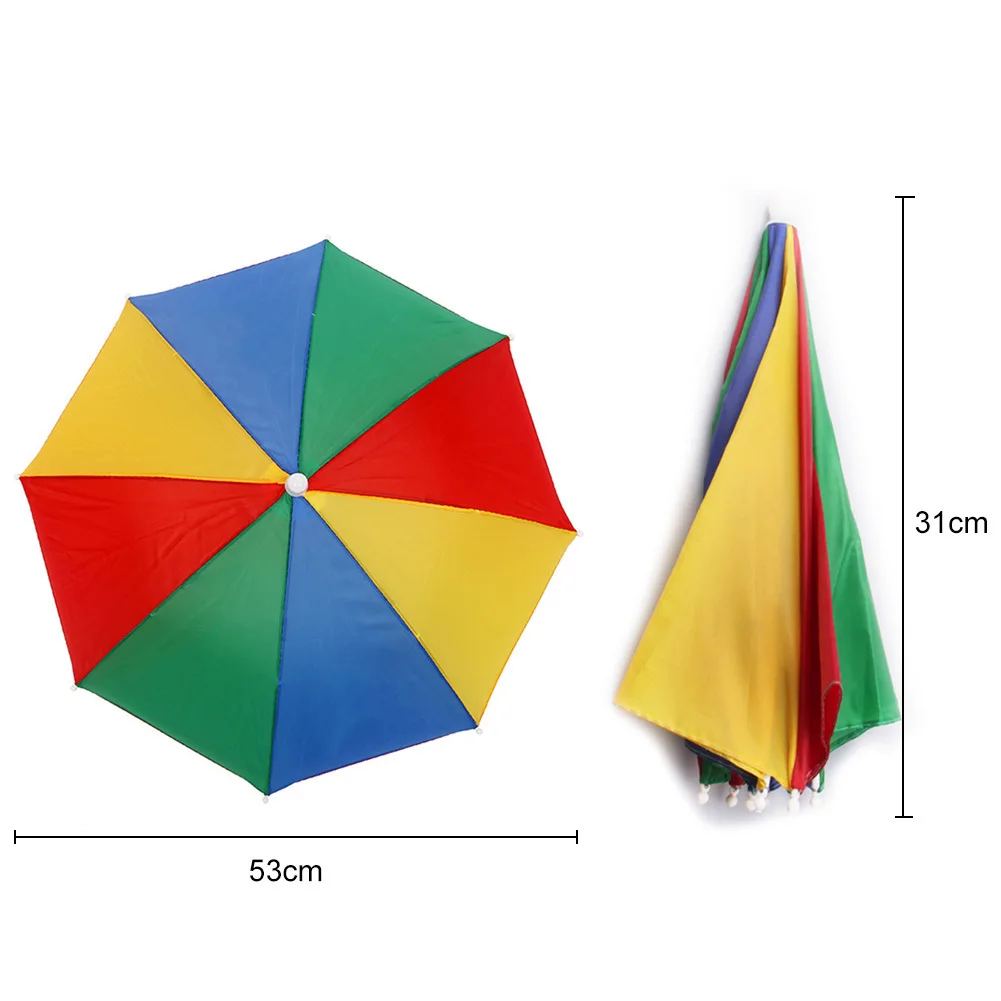 Складная рыболовная Кепка для спорта на открытом воздухе, Кепка с зонтиком для пешего туризма, пляжа, кемпинга, головной убор, Кепка от дождя, Легкий головной солнцезащитный зонтик