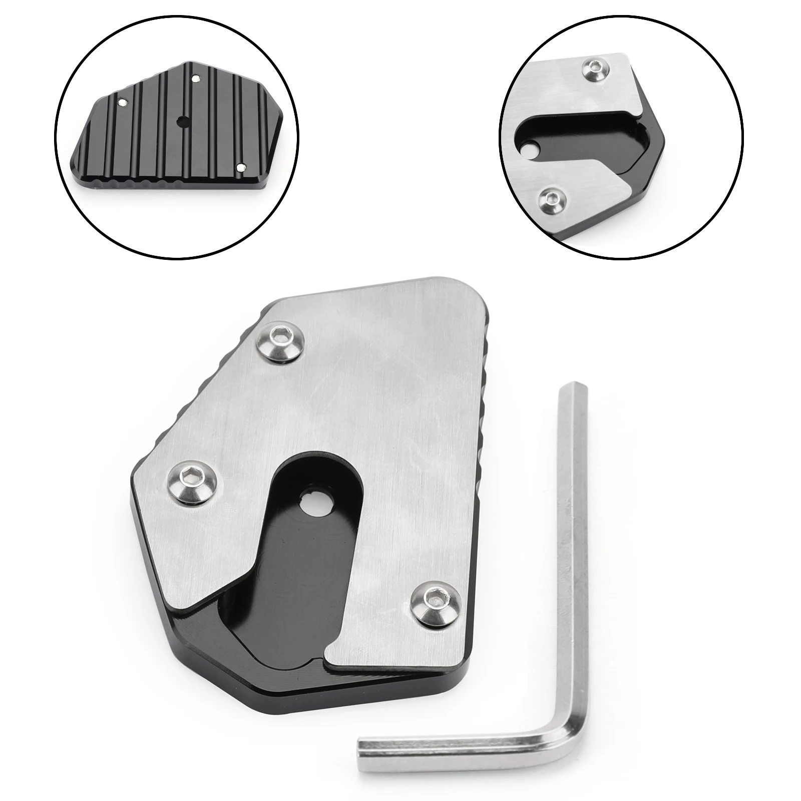 

Areyourshop For SUZUKI V-STROM 650 DL650 DL 650 2012-2019 650 XT 2017-2019 Kickstand Side Stand Plate Extension Pad Motorcycle