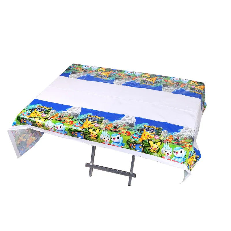 

Pokemon Pikachu Cartoon Party Disposable Tableclothe Baby Kids 1st Birthday Party Decoration Kids Favor Supplies