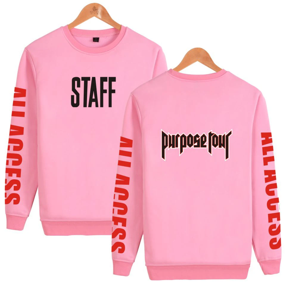 Fashion Justin Bieber STAFF 2018 New Style Capless Sweatshirt Men/Women Kpop sweatshirt out wear for winter autummn Clothes