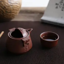 Фиолетовый; песок Чайные Наборы керамический чайник Gaiwan чашка чая Портативный Путешествия китайский чайный набор кунг-фу чайные сервизы