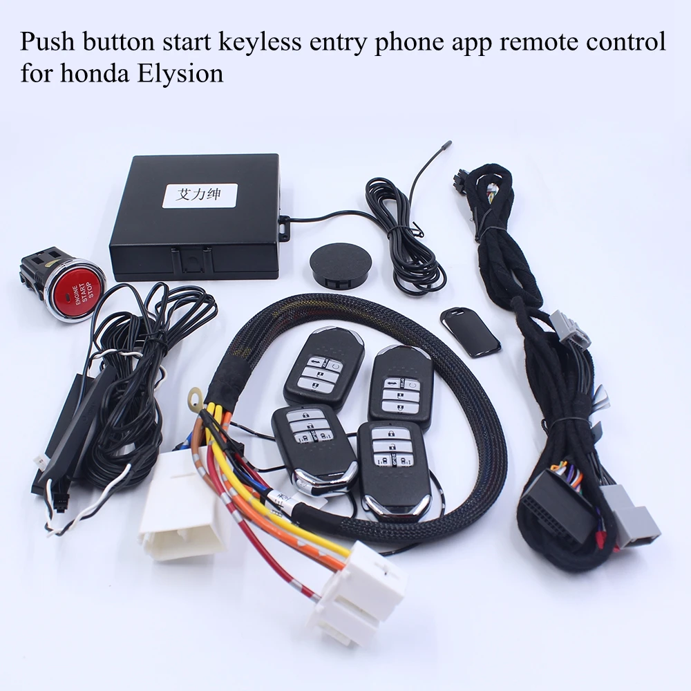 

Smart Keyless Entry Push Button Start Mobile Phone App Remote Control Engine Start Stop GPS Tracking For Honda Elysion Odyssey