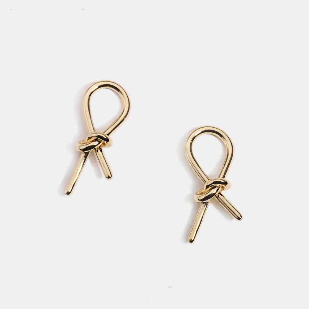 

2019 Fashion Gold Silver Knot Irregular Geometric Drop Earrings Jewelry Ethnic Statement Metal Earrings for Women Bohemian