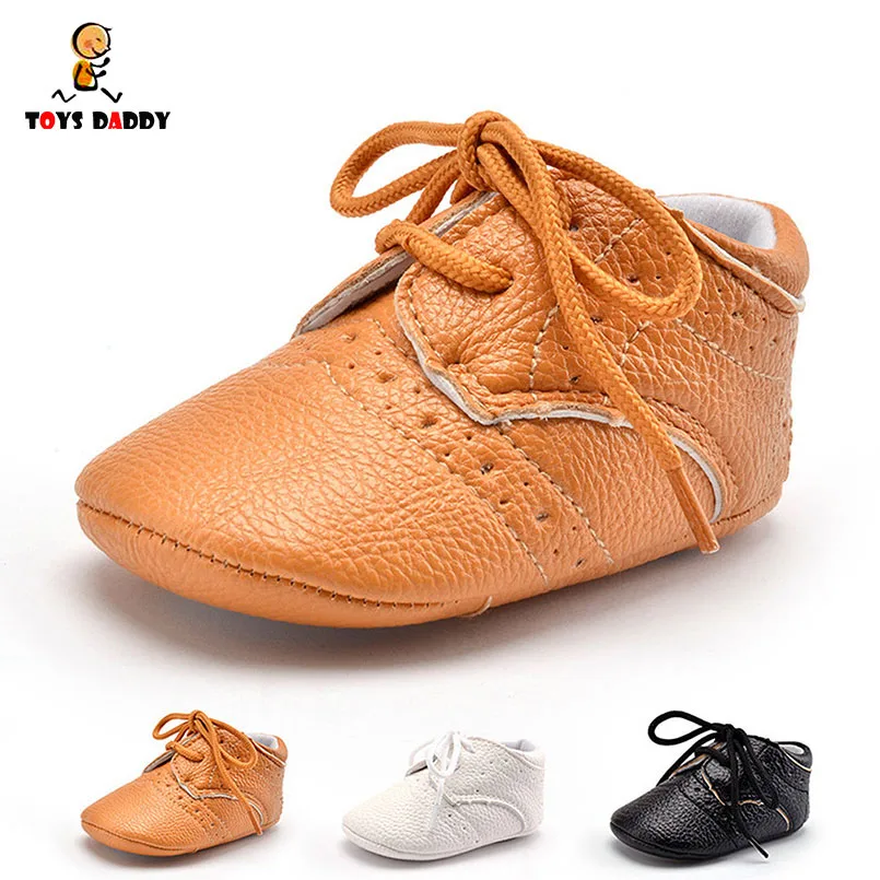 1 Pair Fashion Bright Leather Baby Casual Shoes Boys Girls Soft Rubber