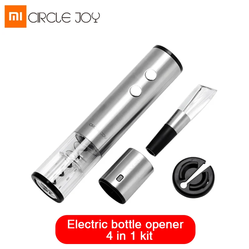 Xiaomi Mijia Circle Joy Электрический штопор для бутылок нержавеющая сталь мини вина