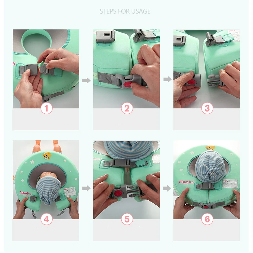 Inflation-free 0-12M baby neck float swimming pool accessories toys ring for children swim belt equipment board vest circle swim Inflation-free 0-12M baby neck float swimming pool accessories toys ring for children swim belt equipment board vest circle swim