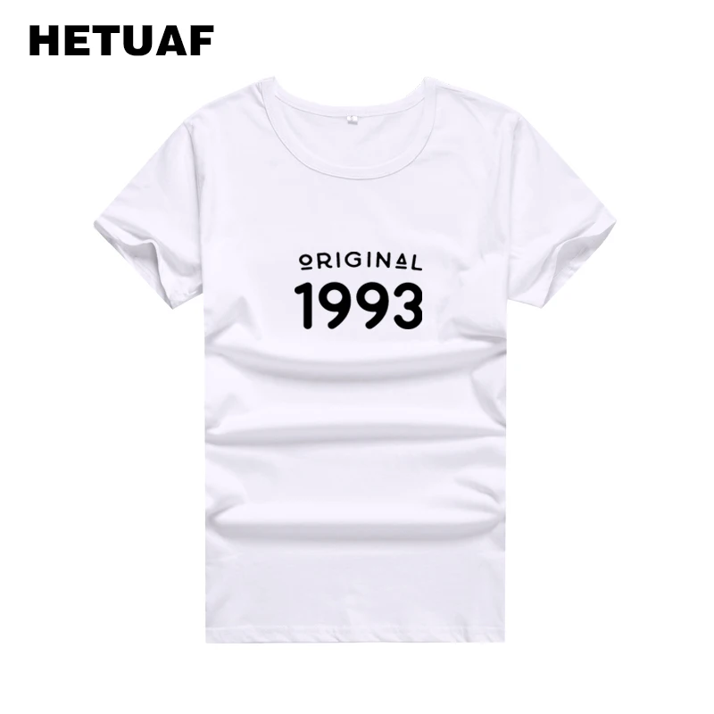 HETUAF корейский стиль 1993 женская футболка с принтом букв летние 2018 в стиле улззанг
