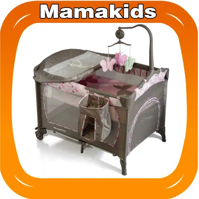 

Newborn crib with diaper table folding portable game bed send music bell Multifunctional baby crib