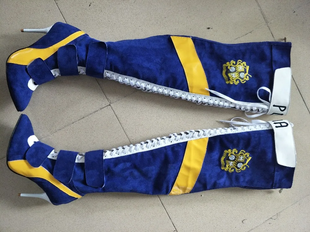 

2018 Hot Spring Stretch Nero Stormo di Cuoio di Modo Delle Donne Sopra gli Stivali Al Ginocchio Sexy Trasparente Tacco Grosso Si