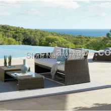 Лидер продаж сад luxury brown ротанга Кофе Настольный набор