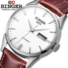Бингер Часы Мужчины Наручные Часы Мода Повседневная Часы Relogio Relojes 2015 Горячие Спортивные Часы Оптовая ПУ Кожаный Ремешок