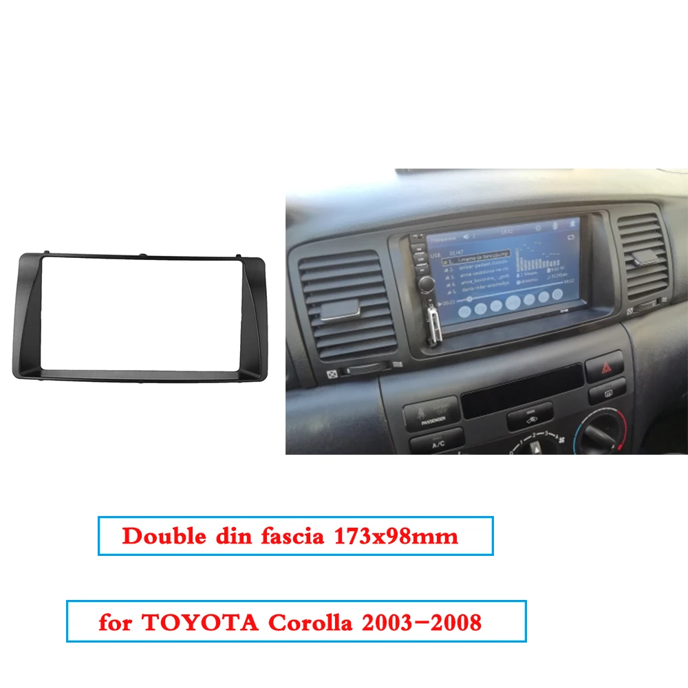 Двойной Дин Радио Стерео фасции для TOYOTA Corolla радио CD стерео панель приборная панель Установка отделка комплект приборной панели рамка