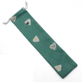 

100pcs Linen Thicken Pouch Bag Drawstring Resuable Straw Carrying Bag for Stainless Steel Drinking Straws Cutlery Fork Spoon