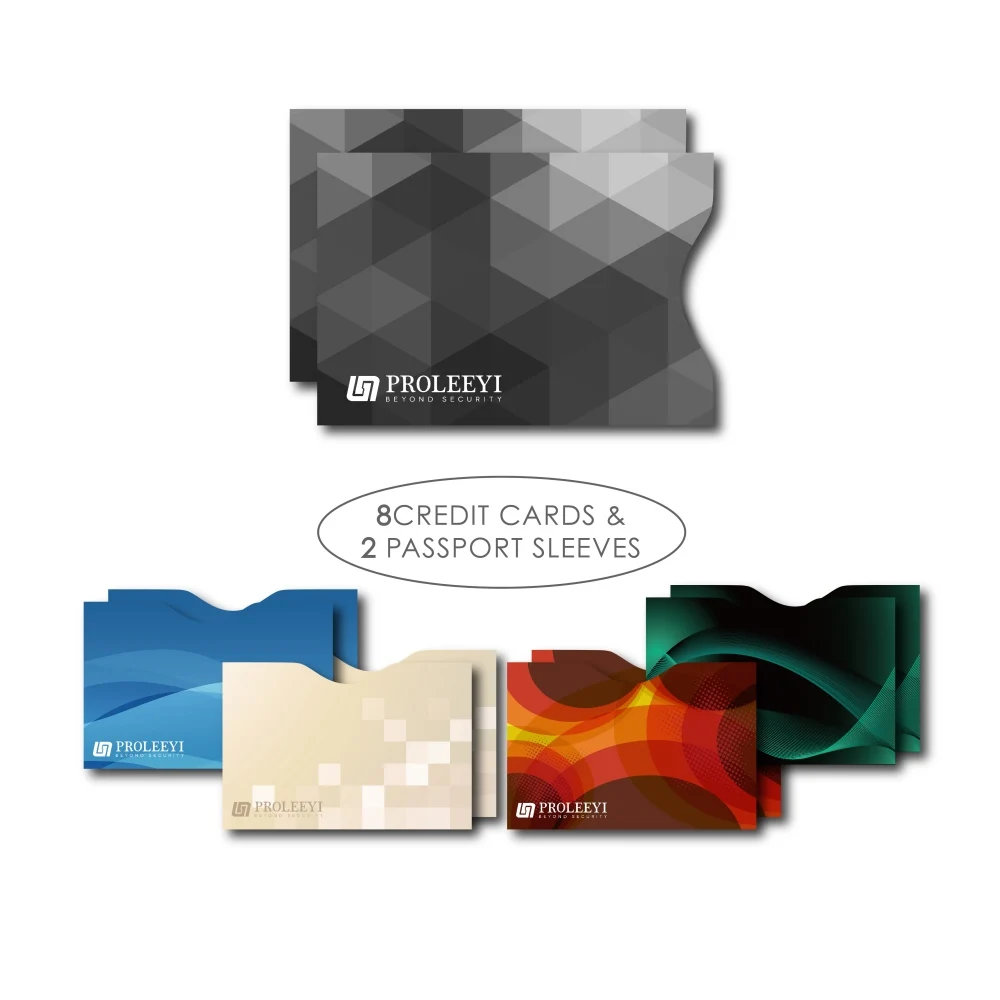 

10 Pcs Anti Theft Passport Credit Card RFID Blocking Sleeves Set Protector Case Card Aluminum Safety Shield Holder Unique Design