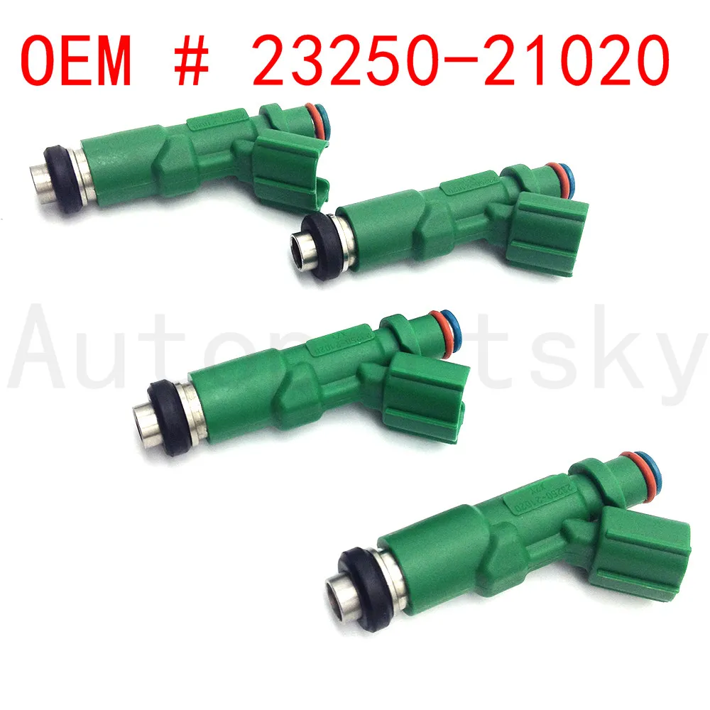 

( 4PCS / lot ) Flow Test Fuel Nozzle 23209-21020 for Toyota Prius Vitz Yaris 4cyl 1.5L-L4 1NZ-FE 23250-21020 2320921020 Injector