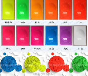 

Hot sale 100g mixed 10 colors NEON Colors Fluorescent Phosphor Pigment Powder for Nail Polish&Painting&Printing