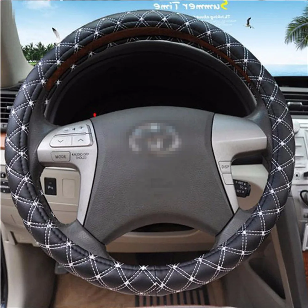 Universal 38CM Car Steering Wheel Cover Wrap Stereoscopic Slip