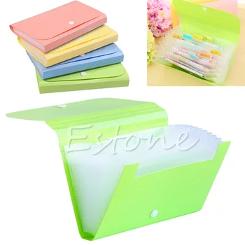 

File Document Folder Bag Case Bills Receipts Pouch Card Holder Organizer 4 Colors Hasp PP Material Solid Trunk