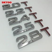 SKTOO Авто стандартом выброса 3D стерео цифровые хвост Стикеры, наклейки 4WD 1,5 футболка черного цвета с металлической буквы 2,0 T V6 логотип