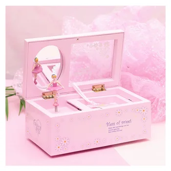 

Creative Childhood Sweetheart Dancing Girl Music Box Ornaments Plastic Jewelry Box Musical Box Crafts Children Birthday Gifts