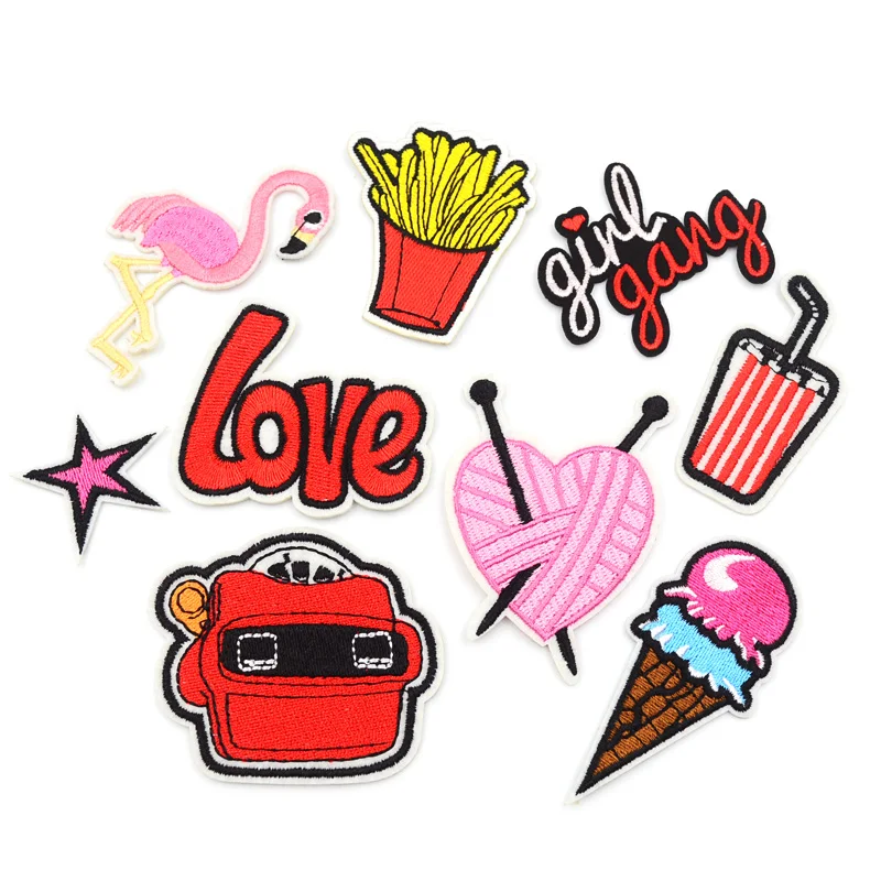 

1pcs Sticker for Clothes Applicationss Patches on Clothing Iron Cartoon Stripes Embroidered Patch for T-shirt Backpack Badges