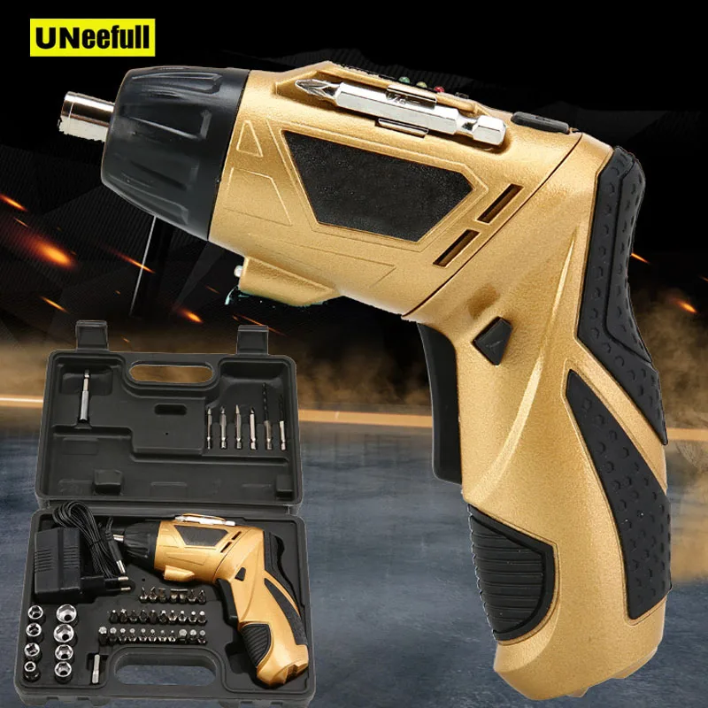 

UNeefull 4.8V Rechargeable Household Multi Electric Screwdriver Set ,Drill combination Set With Screwdriver Bit,Wrench Socket