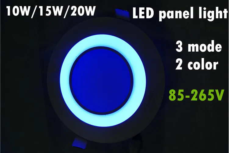 2d LED Panel Light Recessed Ceiling Down Lamp Warm White Cool AC85-265V 10w/15w/20w round type | Лампы и освещение