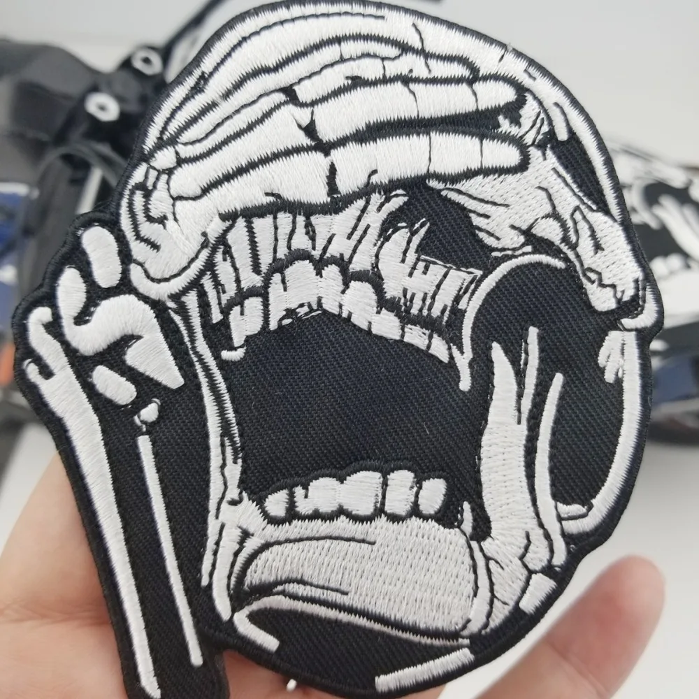 Жилет с вышивкой для байкеров See No Evil Череп железо мотоцикла клуба MC|vest patches|jacket back