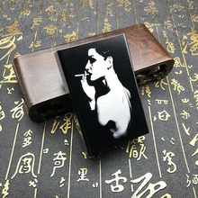 Тип личности печатных портсигар алюминиевый сплав металлический кейс держатель носитель контейнер для 20 сигарет